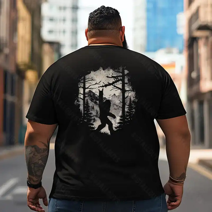 Bigfoot Sasquatch Yeti T2 5D2F 040 Men T Shirts Big and Tall Men Shirts Plus Size Short Sleeve Fashion Casual T Shirt Graphic Tee Shirts Tshirts