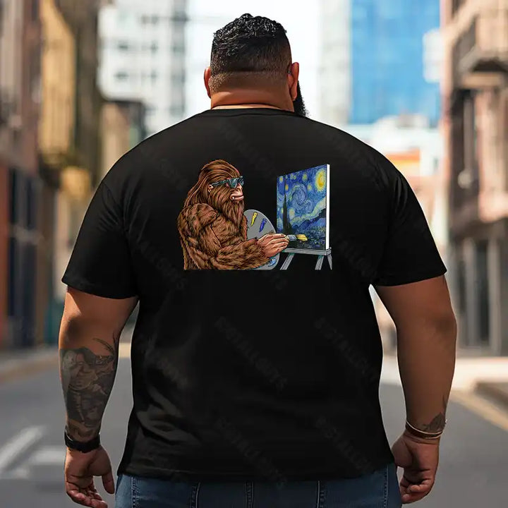 Bigfoot Sasquatch Yeti T2 5D2F 051 Men T Shirts Big and Tall Men Shirts Plus Size Short Sleeve Fashion Casual T Shirt Graphic Tee Shirts Tshirts