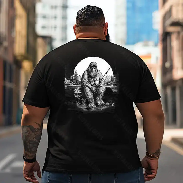 Bigfoot Sasquatch Yeti T2 5D2F 055 Men T Shirts Big and Tall Men Shirts Plus Size Short Sleeve Fashion Casual T Shirt Graphic Tee Shirts Tshirts