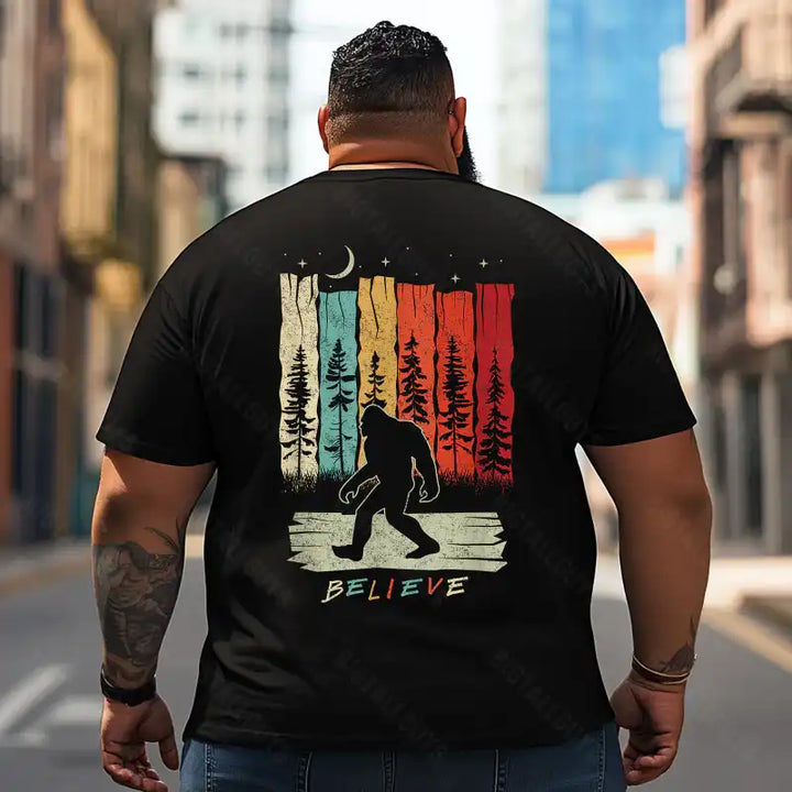Bigfoot Sasquatch Yeti T2 5D2F 062 Men T Shirts Big and Tall Men Shirts Plus Size Short Sleeve Fashion Casual T Shirt Graphic Tee Shirts Tshirts