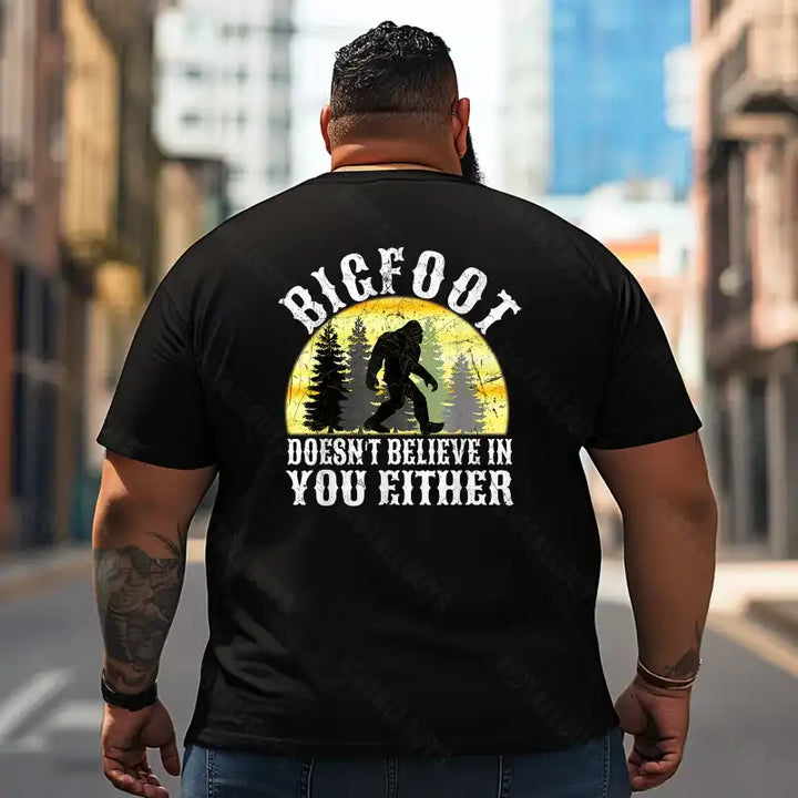 Bigfoot Sasquatch Yeti T2 5D2F 074 Men T Shirts Big and Tall Men Shirts Plus Size Short Sleeve Fashion Casual T Shirt Graphic Tee Shirts Tshirts