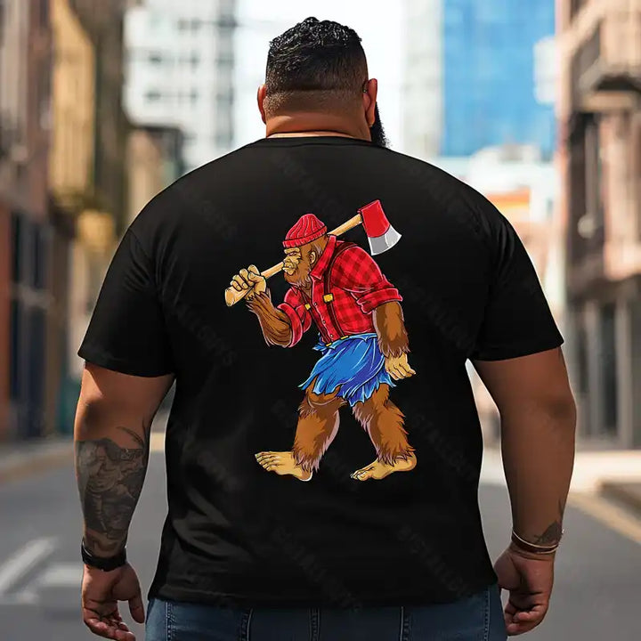 Bigfoot Sasquatch Yeti T2 5D2F 081 Men T Shirts Big and Tall Men Shirts Plus Size Short Sleeve Fashion Casual T Shirt Graphic Tee Shirts Tshirts