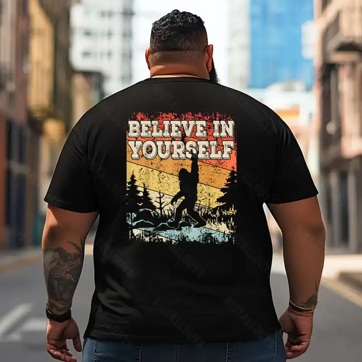 Bigfoot Sasquatch Yeti T2 5D2F 082 Men T Shirts Big and Tall Men Shirts Plus Size Short Sleeve Fashion Casual T Shirt Graphic Tee Shirts Tshirts
