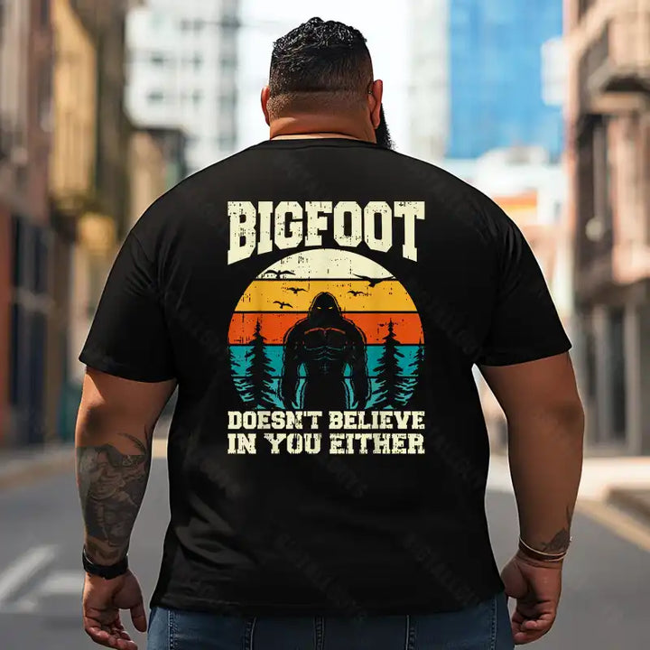 Bigfoot Sasquatch Yeti T2 5D2F 087 Men T Shirts Big and Tall Men Shirts Plus Size Short Sleeve Fashion Casual T Shirt Graphic Tee Shirts Tshirts