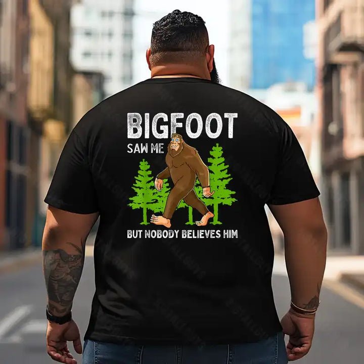 Bigfoot Sasquatch Yeti T2 5D2F 091 Men T Shirts Big and Tall Men Shirts Plus Size Short Sleeve Fashion Casual T Shirt Graphic Tee Shirts Tshirts