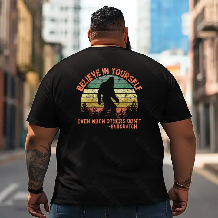 Bigfoot Sasquatch Yeti T2 5D2F 093 Men T Shirts Big and Tall Men Shirts Plus Size Short Sleeve Fashion Casual T Shirt Graphic Tee Shirts Tshirts