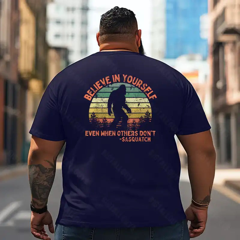 Bigfoot Sasquatch Yeti T2 5D2F 093 Men T Shirts Big and Tall Men Shirts Plus Size Short Sleeve Fashion Casual T Shirt Graphic Tee Shirts Tshirts - BigTallGuys
