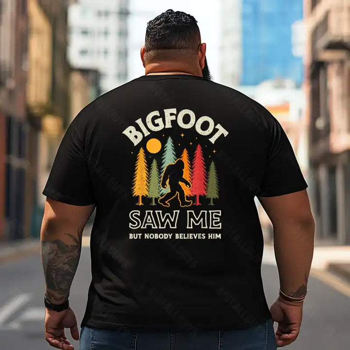 Bigfoot Sasquatch Yeti T2 5D2F 094 Men T Shirts Big and Tall Men Shirts Plus Size Short Sleeve Fashion Casual T Shirt Graphic Tee Shirts Tshirts