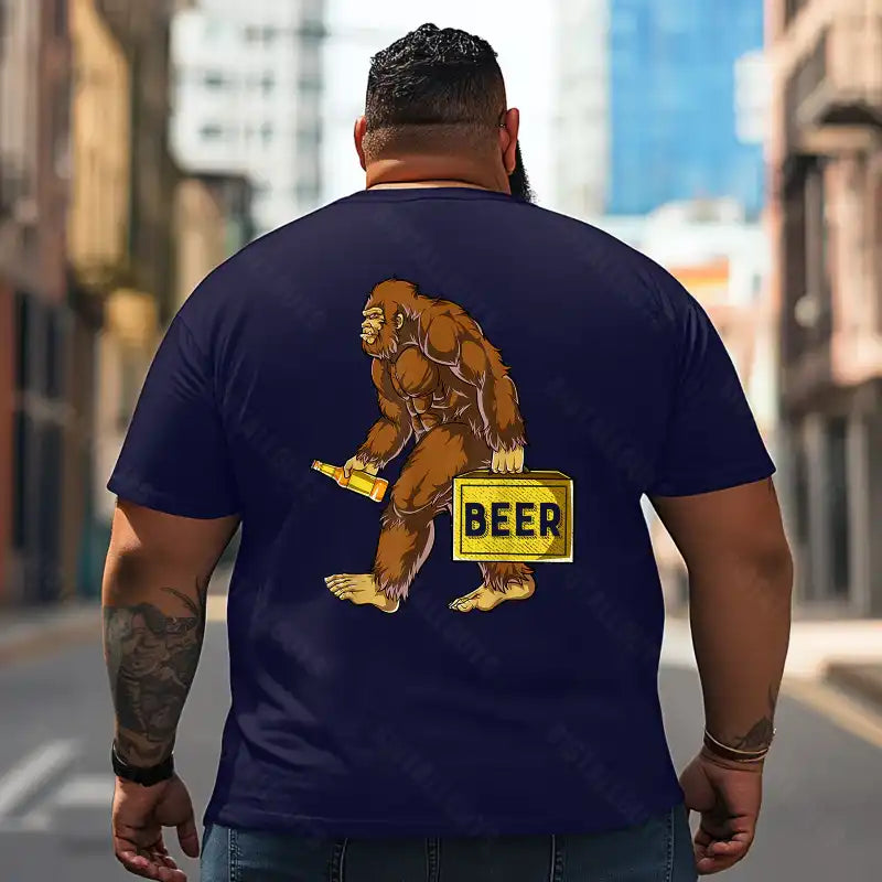 Bigfoot Sasquatch Yeti T2 5D2F 095 Men T Shirts Big and Tall Men Shirts Plus Size Short Sleeve Fashion Casual T Shirt Graphic Tee Shirts Tshirts - BigTallGuys