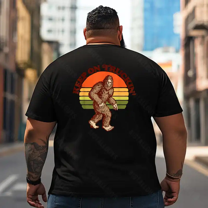 Bigfoot Sasquatch Yeti T2 5D2F 098 Men T Shirts Big and Tall Men Shirts Plus Size Short Sleeve Fashion Casual T Shirt Graphic Tee Shirts Tshirts
