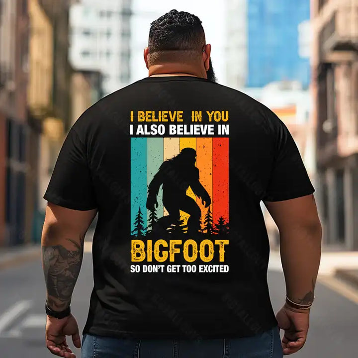 Bigfoot Sasquatch Yeti T2 5D2F 106 Men T Shirts Big and Tall Men Shirts Plus Size Short Sleeve Fashion Casual T Shirt Graphic Tee Shirts Tshirts