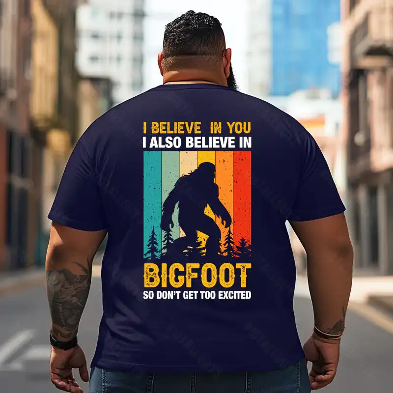 Bigfoot Sasquatch Yeti T2 5D2F 106 Men T Shirts Big and Tall Men Shirts Plus Size Short Sleeve Fashion Casual T Shirt Graphic Tee Shirts Tshirts - BigTallGuys