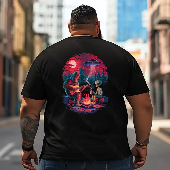Bigfoot Sasquatch Yeti T2 5D2F 107 Men T Shirts Big and Tall Men Shirts Plus Size Short Sleeve Fashion Casual T Shirt Graphic Tee Shirts Tshirts