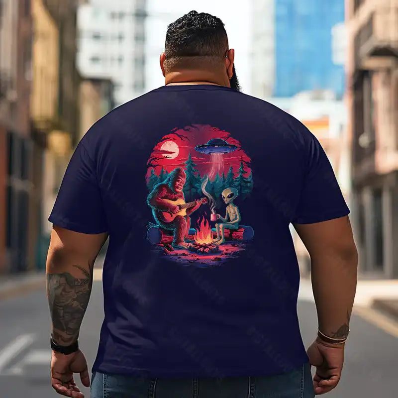 Bigfoot Sasquatch Yeti T2 5D2F 107 Men T Shirts Big and Tall Men Shirts Plus Size Short Sleeve Fashion Casual T Shirt Graphic Tee Shirts Tshirts - BigTallGuys