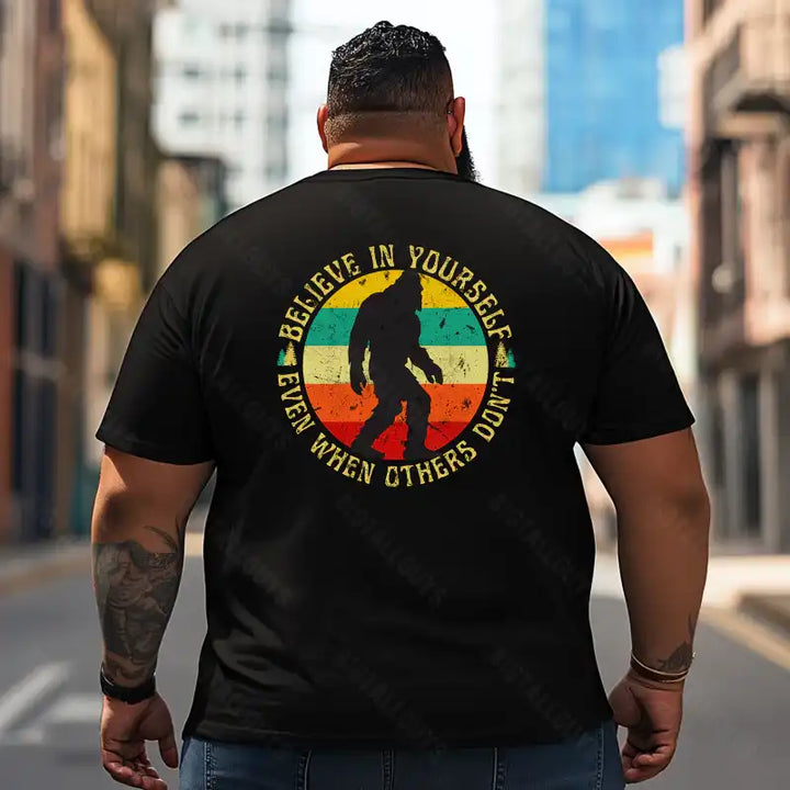 Bigfoot Sasquatch Yeti T2 5D2F 113 Men T Shirts Big and Tall Men Shirts Plus Size Short Sleeve Fashion Casual T Shirt Graphic Tee Shirts Tshirts