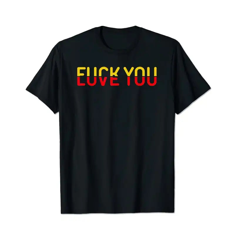 F**k You? Love You! Funny Men T-Shirts, Plus Size Short Sleeve T Shirt for Men Big and Tall Men Tees Shirts - BigTallGuys