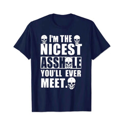 I'm The Nicest Assh*le You'll Ever Meet Funny Men T-Shirts, Plus Size Short Sleeve T Shirt for Men Big and Tall Men Tees Shirts