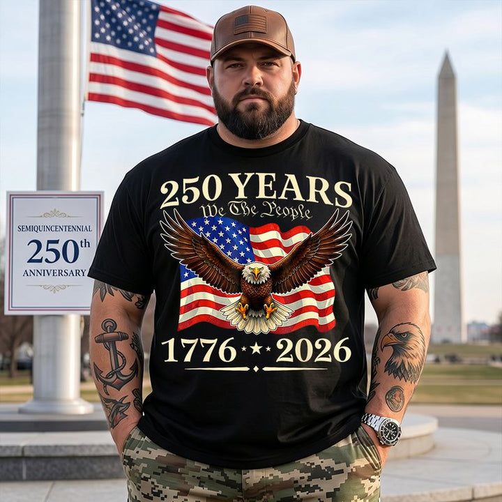 America 250th Anniversary Patriotic Big & Tall Men Shirts