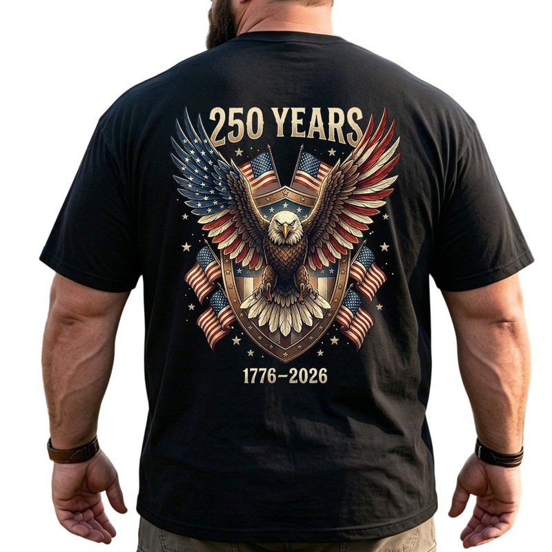 America 250th Anniversary Patriotic Big & Tall Men Shirts - BigTallGuys