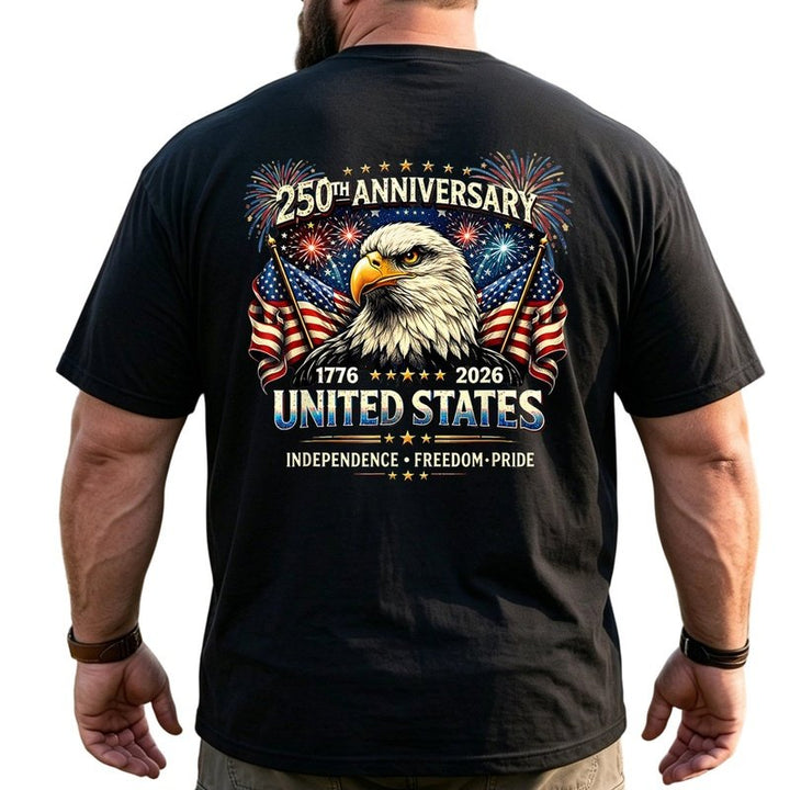 America 250th Anniversary Patriotic Big & Tall Men Shirts