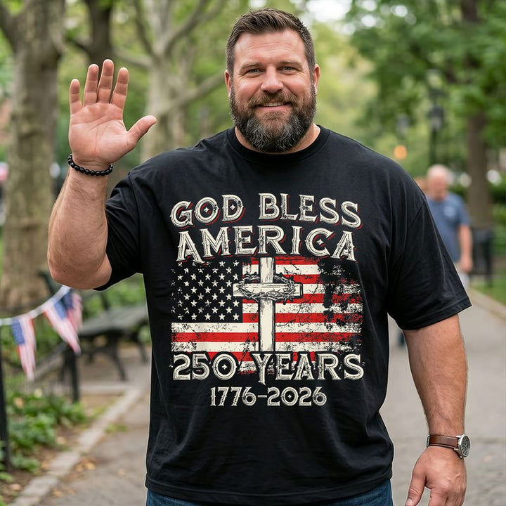 America 250th Anniversary Patriotic Big & Tall Men Shirts