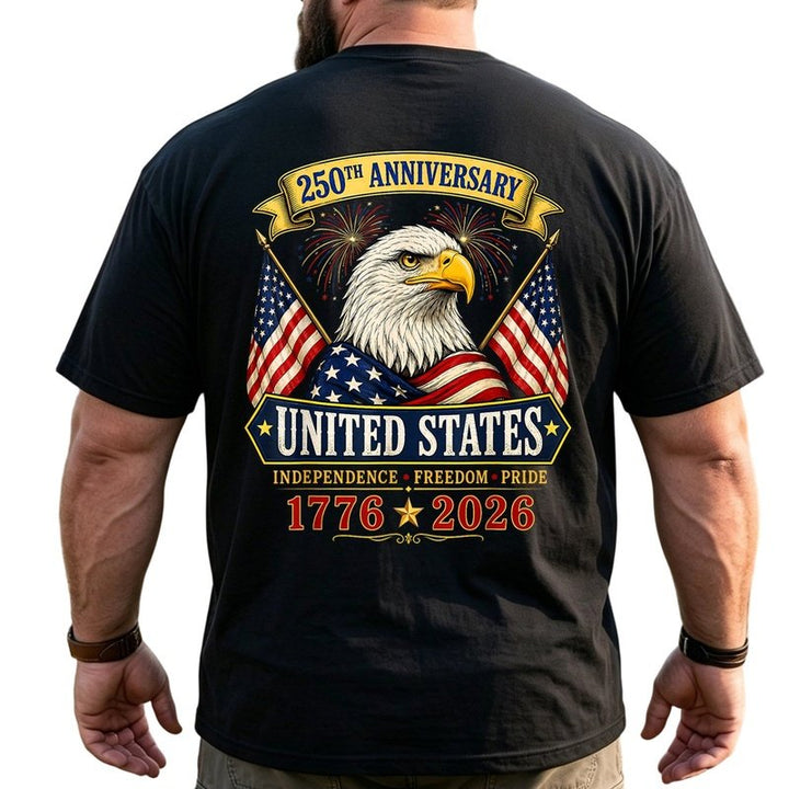 America 250th Anniversary Patriotic Big & Tall Men Shirts