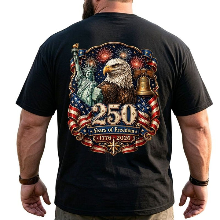 America 250th Anniversary Patriotic Big & Tall Men Shirts