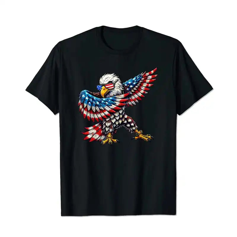 American Flag Eagle 4th of July USA Patriotic Men T Shirts Big and Tall Men Shirts Plus Size Short Sleeve Fashion Casual T Shirt Graphic Tee Shirts Tshirts - BigTallGuys