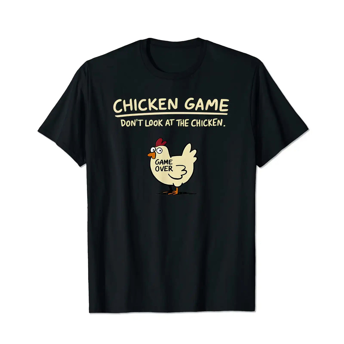 Chicken Game Funny Men T-Shirts, Plus Size Short Sleeve T Shirt for Men Big and Tall Men Tees Shirts - BigTallGuys