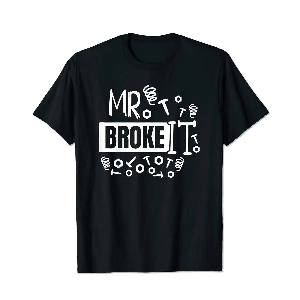 Broke It Fixed It Men T Shirts Big and Tall Men Shirts Plus Size Short Sleeve Fashion Casual T Shirt Graphic Tee Shirts Tshirts - BigTallGuys