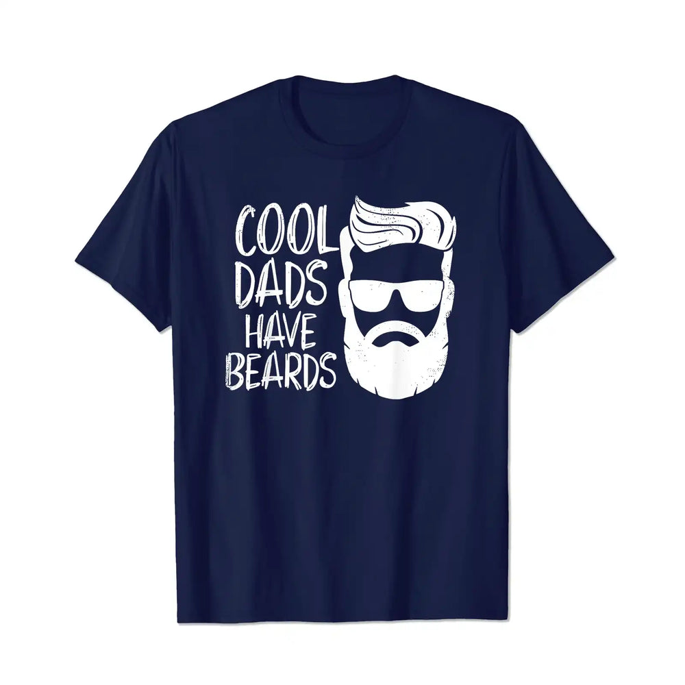 Cool Dads Have Beards Men T Shirts Big and Tall Men Shirts Plus Size Short Sleeve Fashion Casual T Shirt Graphic Tee Shirts Tshirts - BigTallGuys
