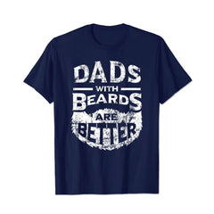 Dads With Beards Are Better 2 Men T Shirts Big and Tall Men Shirts Plus Size Short Sleeve Fashion Casual T Shirt Graphic Tee Shirts Tshirts - BigTallGuys